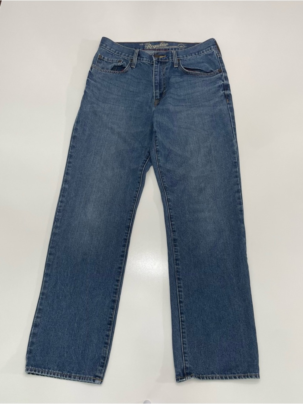Old Navy Y2K VTG Straight Leg Denim Jeans Regular Fit Retro Med Blue Mens 31x30